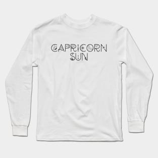 Capricorn sun sign celestial typography Long Sleeve T-Shirt